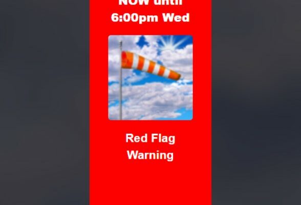 Red Flag warning extended to local counties